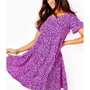 LILLY PULITZER Jodee Swing Dress Purple Berry My Favorite Spot